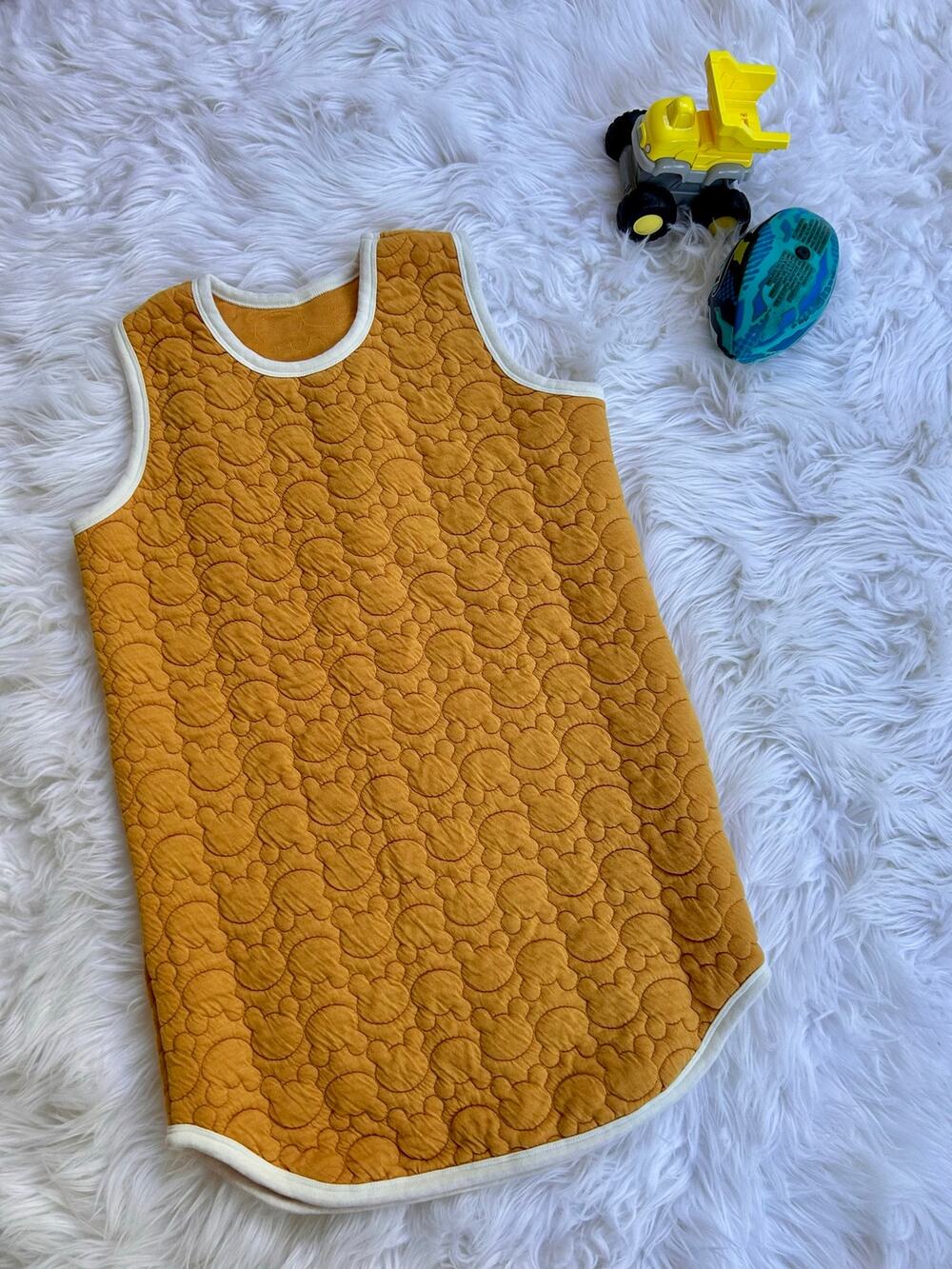 Cream Quilted Sleeveless Toddler Sleep Sack